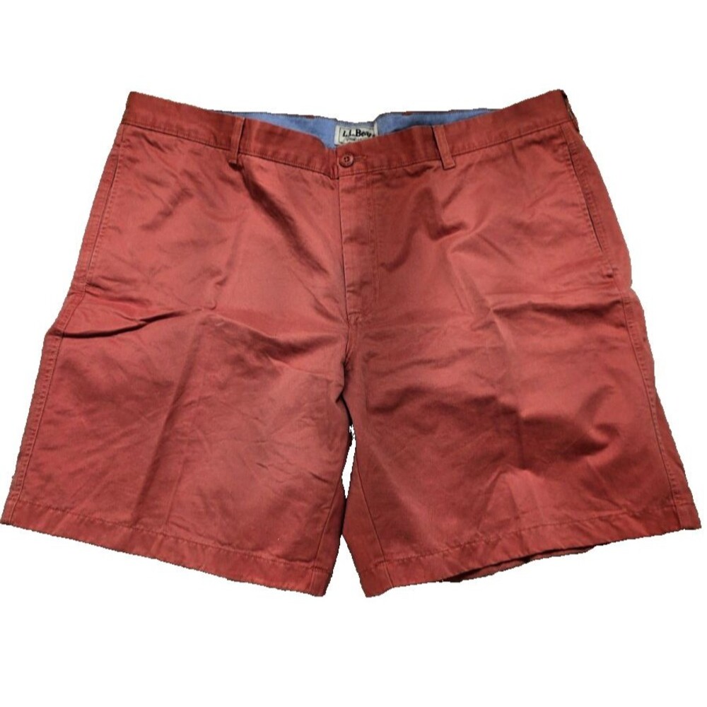 L.L. Bean Rust Chino Shorts Men Standard Fit Size 42 w/ 4 Pockets